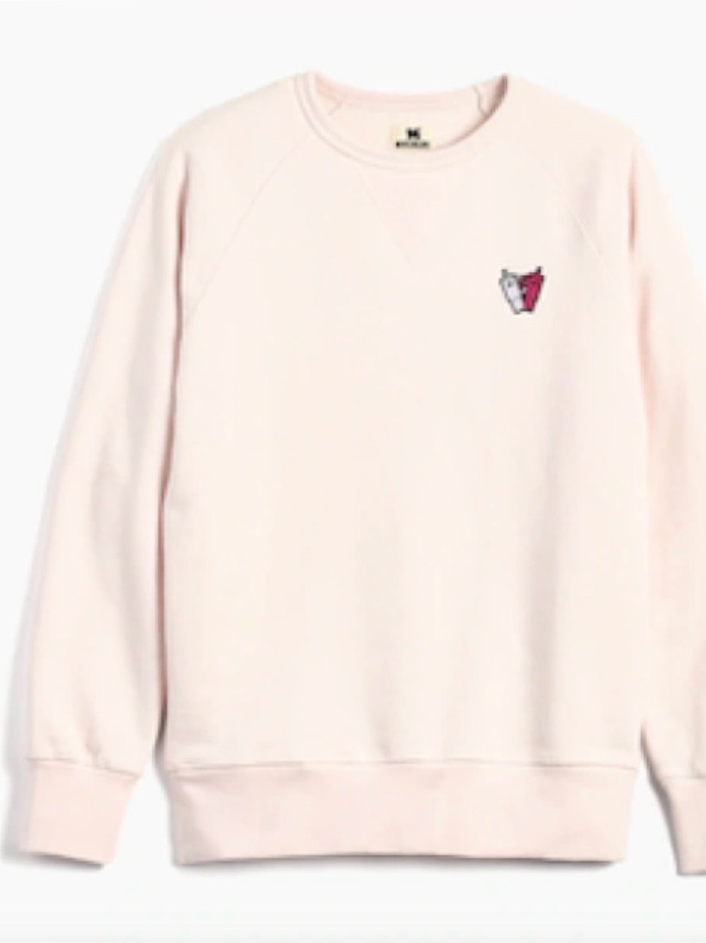 Stanley Light Pink Crewneck Sweatshirt with Small Embroidered Patch